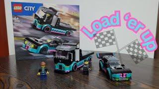 Lego City Race Car and Car Carrier Truck 60406 - Lego Speed Build