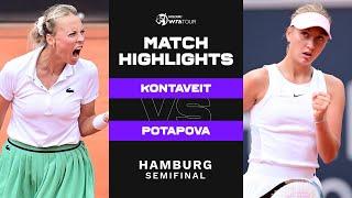 Anett Kontaveit vs. Anastasia Potapova | 2022 Hamburg Semifinal | WTA Match Highlights