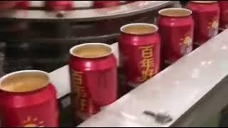 Automatic carbohydrate soft drink pop can filling and seaming machine