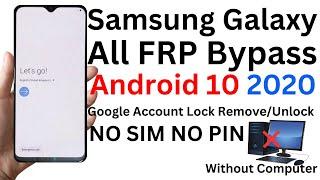 All Samsung FRP Bypass 2020  Android 10/Samsung All Google Lock Bypass NO SIM/NO SIM PIN/WITHOUT PC