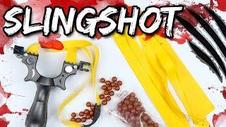 Laser Rubber Band Slingshot Unboxing & Test Shoot