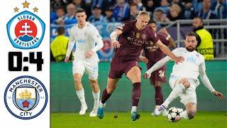 SLOVAN BRATISLAVA VS MAN CITY LIGA MAJSTROV 2024 ZOSTRIH