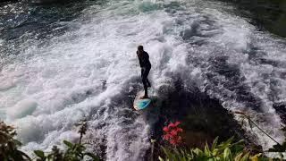 Surf on the river Thun