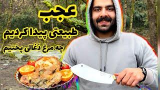 طبیعت‌گردی و آشپزی تجربه پخت مرغ زغالی و کباب ترش در جاده دوران