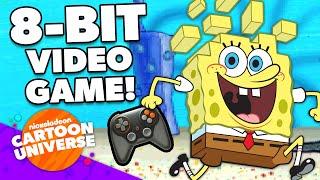 SpongeBob Video Game: 8-Bit Game Adventure Compilation!  | Nickelodeon Cartoon Universe