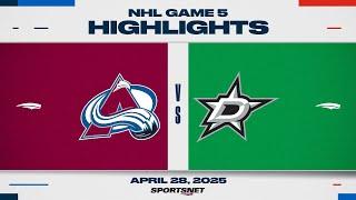 NHL Game 5 Highlights | Avalanche vs. Stars - April 29, 2025
