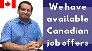 are you looking for an offer of employment in Canada?