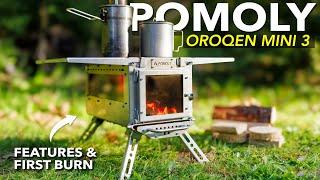 POMOLY Oroqen Mini 3 HOT TENT Camping Stove - First Look & BURN