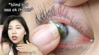 Putting on BTS contacts backwards but isss ok its bts.