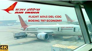 AIR INDIA AI143 New Delhi DEL  Paris CDG (Boeing 787-8 Economy) Flight Report #71 [4K]