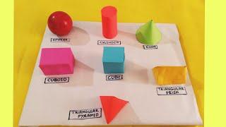 3D shapes model for school project / 3D Geometric shapes / maths tlm||