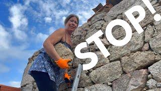 THIS JOB GOT DANGEROUS - Old Stone House Renovation Portugal