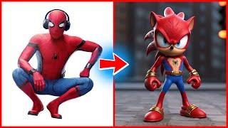 SUPERHEROES but SONIC  All Characters (Marvel & DC)