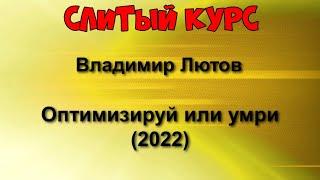 387. Слитый курс. Владимир Лютов - Оптимизируй или умри (2022)