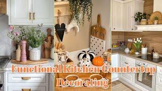 KITCHEN COUNTERTOP STYLE: Functional Small Kitchen Countertop Decorating Ideas #smallkitchen #decor