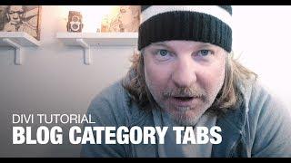 Divi Blog Category Tabs Tutorial