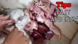 Paano magtanggal ng bituka ng manok | easy way to remove chicken intestine | broiler chicken