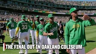 The FINAL OUT in Oakland Coliseum ️ Athletics take down Rangers in final home game | ESPN MLB