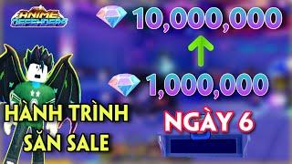 ANIME DEFENDERS - HÀNH TRÌNH SĂN SALE TỪ 1 TRIỆU GEM LÊN 10 TRIỆU GEM NGÀY 6