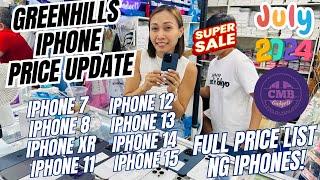 FULL PRICE LIST NG MGA IPHONES DITO SA GREENHILLS! PINAKA MURANG BILIHAN! IPHONE 7,8X,11,12,13,14,15