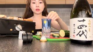 【37歳主婦】3万円の日本酒「十四代」で贅沢なおうち焼き鳥を楽しむ