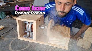 ideia Genial Com Motor De Tanquinho, Feito Em Madeira Sem Gastar Nada, Veja Como Fazer #woodwork