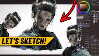 GOTH GIRL | Black Myth: Wukong【Sketch with me | ASMR | Real-time】