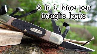 6 Sgorbie in 1 ? Multitool per intaglio legno economico Old Timer 240T wood carving knife