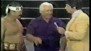 Mr. Fuji calls Bob Backlund a Honkey