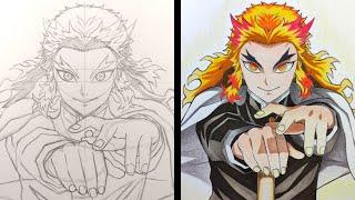 How to Draw Kyojuro Rengoku - Kimetsu no Yaiba