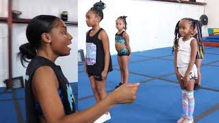 CHEER PRACTICE WITH MINIS & IT WENT LIKE THIS...