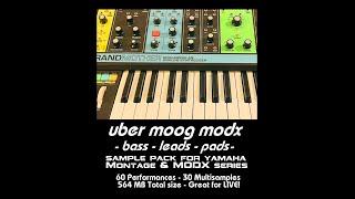 Uber Moog MODX Single Performances Yamaha Montage Sample Pack Demo