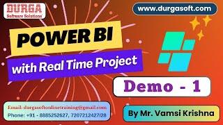 POWER BI tutorials || Demo - 1 || by Mr. Vamsi Krishna On 03-03-2025 @6PM IST