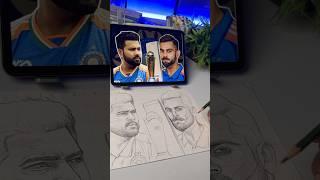 Virat , Rohit Drawing, RO-KO #shorts #art #virat #rohit #india