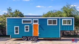  2 Bedroom Tiny Home w/ a Master Suite, Full-Size Soaking Tub, Galley Kitchen & Stackable W/D