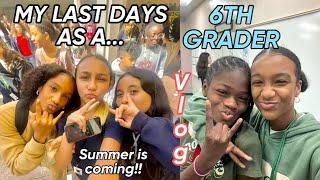 MY LAST DAYS AS A 6TH GRADER!School vlog:) *friends,funny*