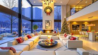 Winter Jazz Music In A Cozy Living Room - Soft Jazz Background Music With Crackling Fireplace Sounds