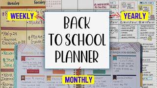 Back To School Planner |  ANNUAL, Monthly, Weekly & Daily