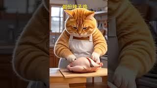 做辣子鸡的猫 #cat #鸡喝酒