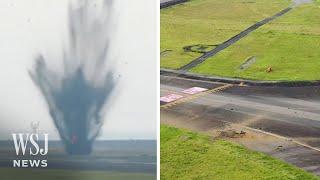 Watch: U.S. Bomb From World War II Explodes at Japanese Airport | WSJ News