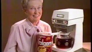 1982 Folgers Automatic Drip Coffee "Mrs Olson and Mr Coffee Approved" TV Commercial