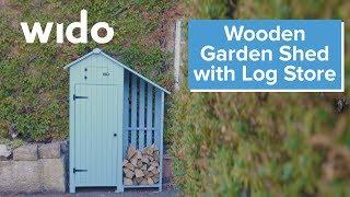 Wido Wooden Garden Shed and Log Store (SHEDLS)