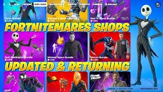 CONFIRMED RETURNING Fortnitemares Item Shops (Jack Skellington, Venom, Michael Myers & More..)