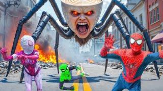 SUPERHERO's Story || TEAM SPIDERMAN TAKES DOWN SPIDER LATTE GIRL - Epic Super Adventure!