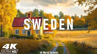 Autumn Sweden 4K Ultra HD • Stunning Footage Sweden, Scenic Relaxation Film with Calming Music.