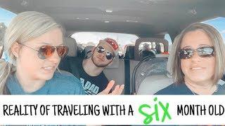 REALISTIC ROAD TRIP WITH A 6 MONTH OLD BABY + MUKBANG/HAUL | brittandfam