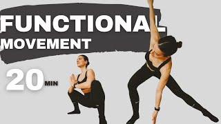 20 MINUTE FUNCTIONAL MOVEMENT WORKOUT | Full Body Strength, Bodyweight and Bands, Real Time