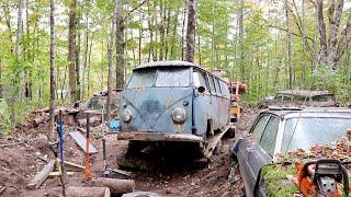 Pulled from its Grave - Saving IT - Vw Bus Rescue in Woods