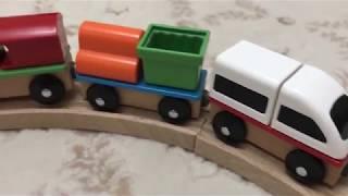 Ahşap Tren Oyuncak Seti -  Wooden Train Set for Kids - لعبة القطار الخشبي - Dedi Toys