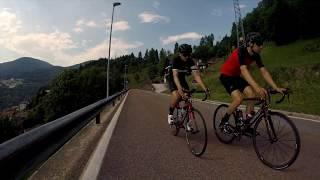 Cycling stunning climbs around Levico Terme in Valsugana, Italy